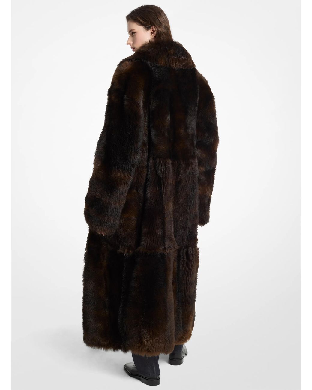 Michael Kors Black Michael Kors Shearling Bathrobe Coat