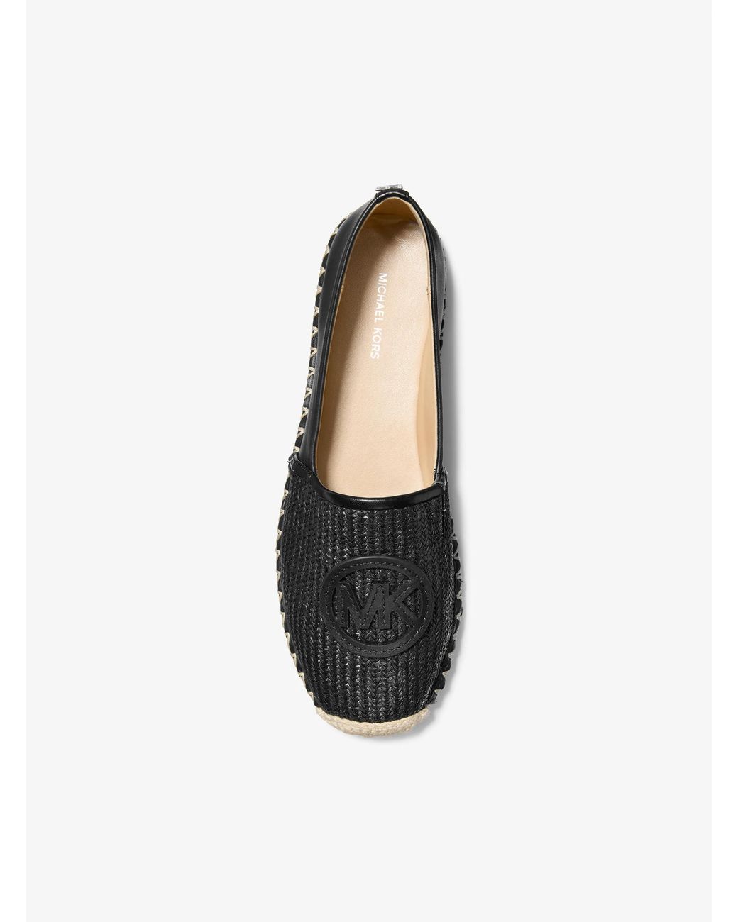 MICHAEL Michael Kors White Mk Kenzie Mixed-Media Espadrille