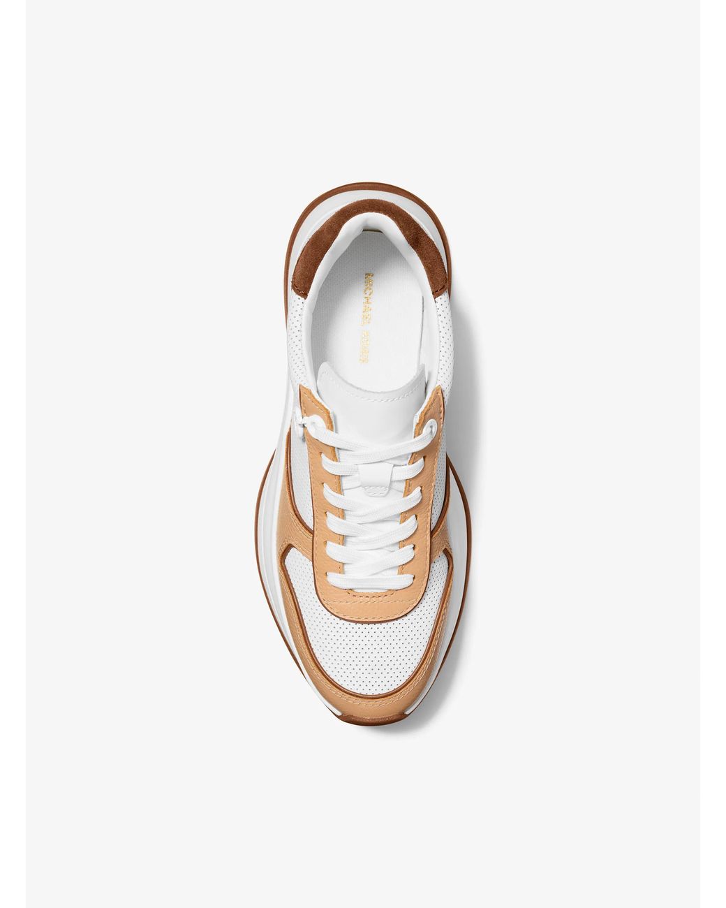 MICHAEL Michael Kors White Mk Arla Leather Trainer