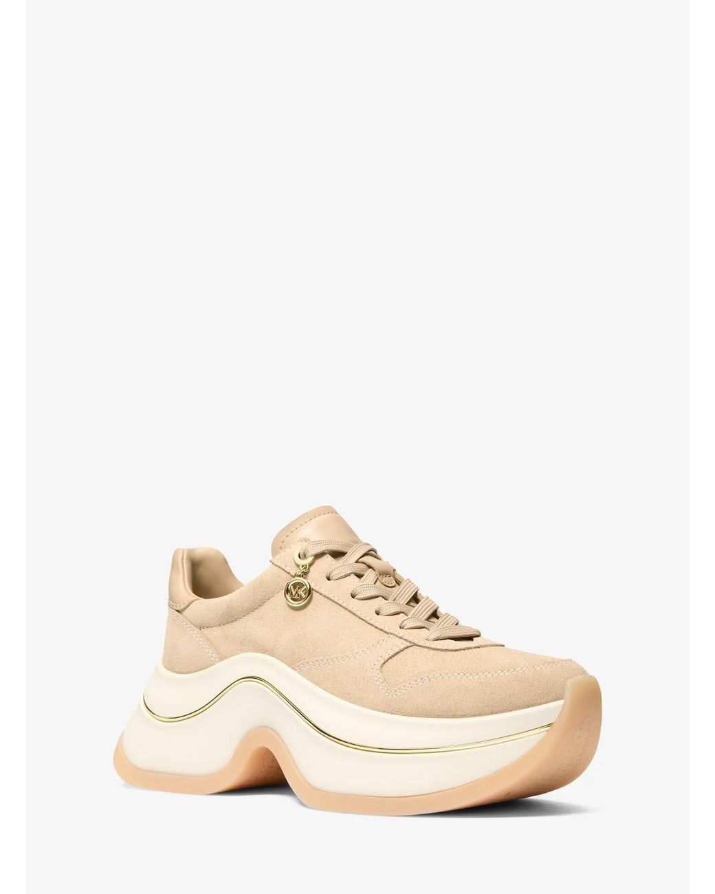 MICHAEL Michael Kors Natural Mk Arla Suede Trainer