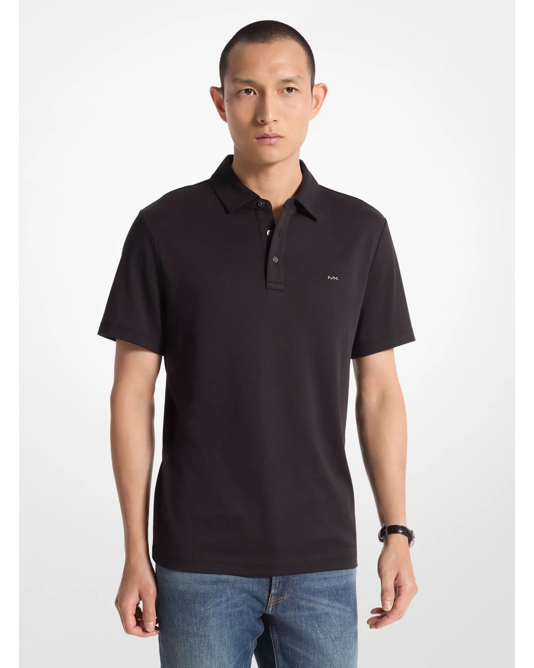 Michael Kors Black Sleek Polo T Shirt for men