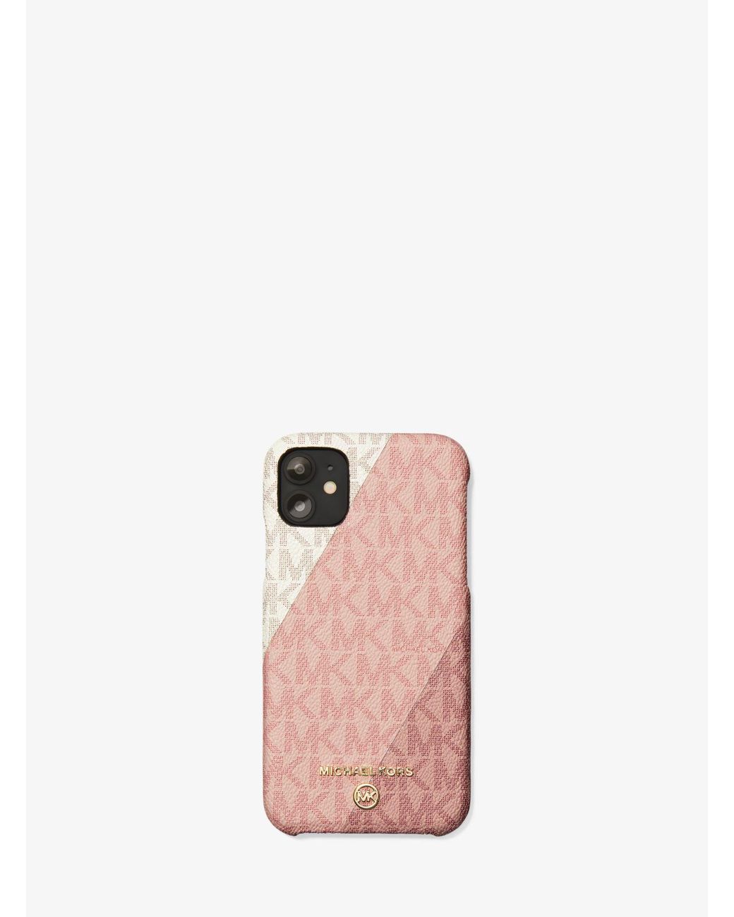 minimum ontspannen Verlaten Michael Kors Color-block Logo Phone Cover For Iphone 11 in Pink | Lyst