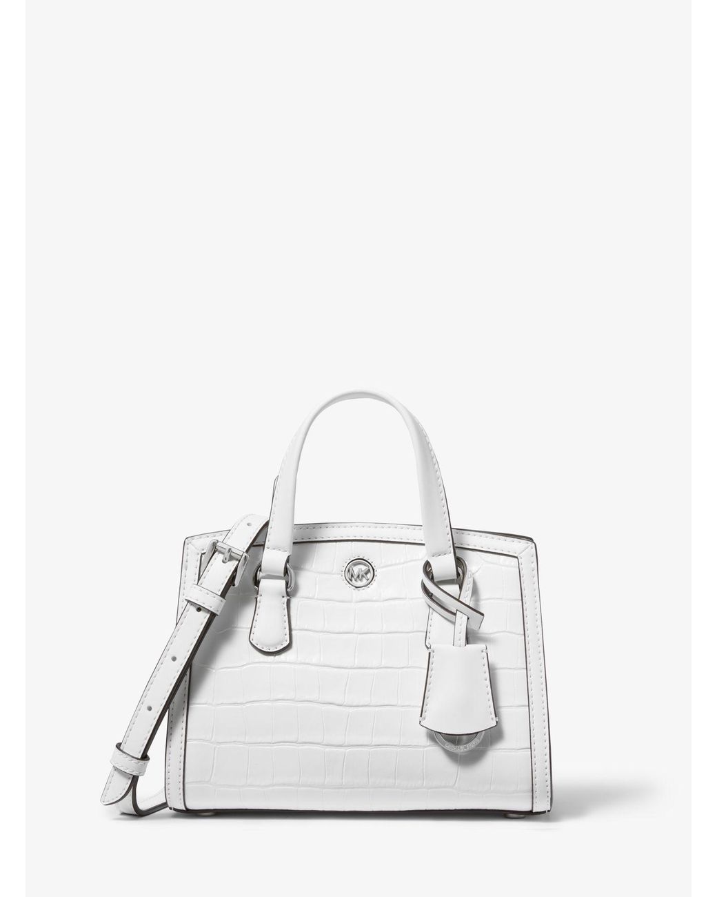 Michael Kors Chantal Extrasmall Crocodile Embossed Leather Messenger