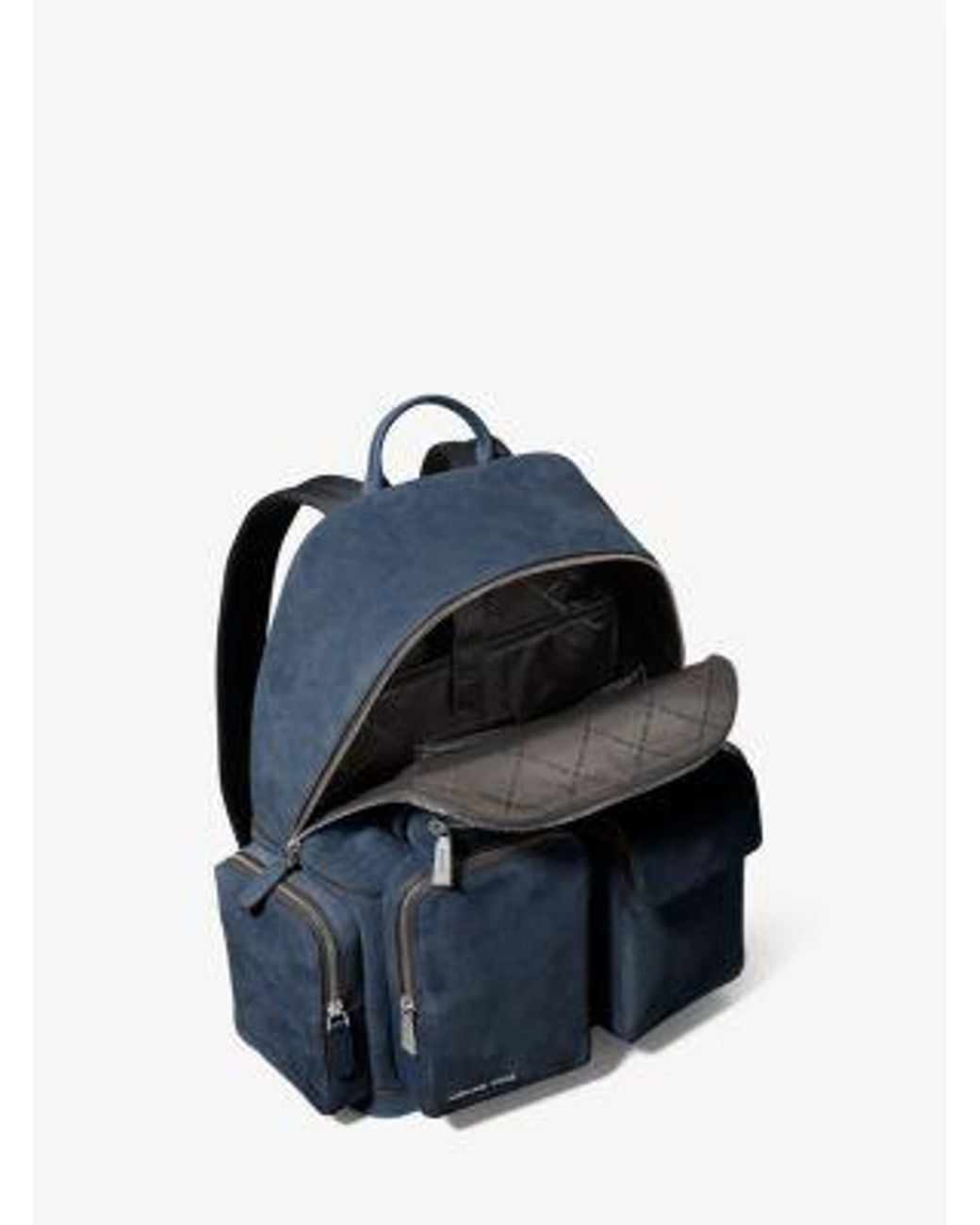 Michael Kors Dakota Medium Suede Cargo Backpack in Blue for  display picture 2
