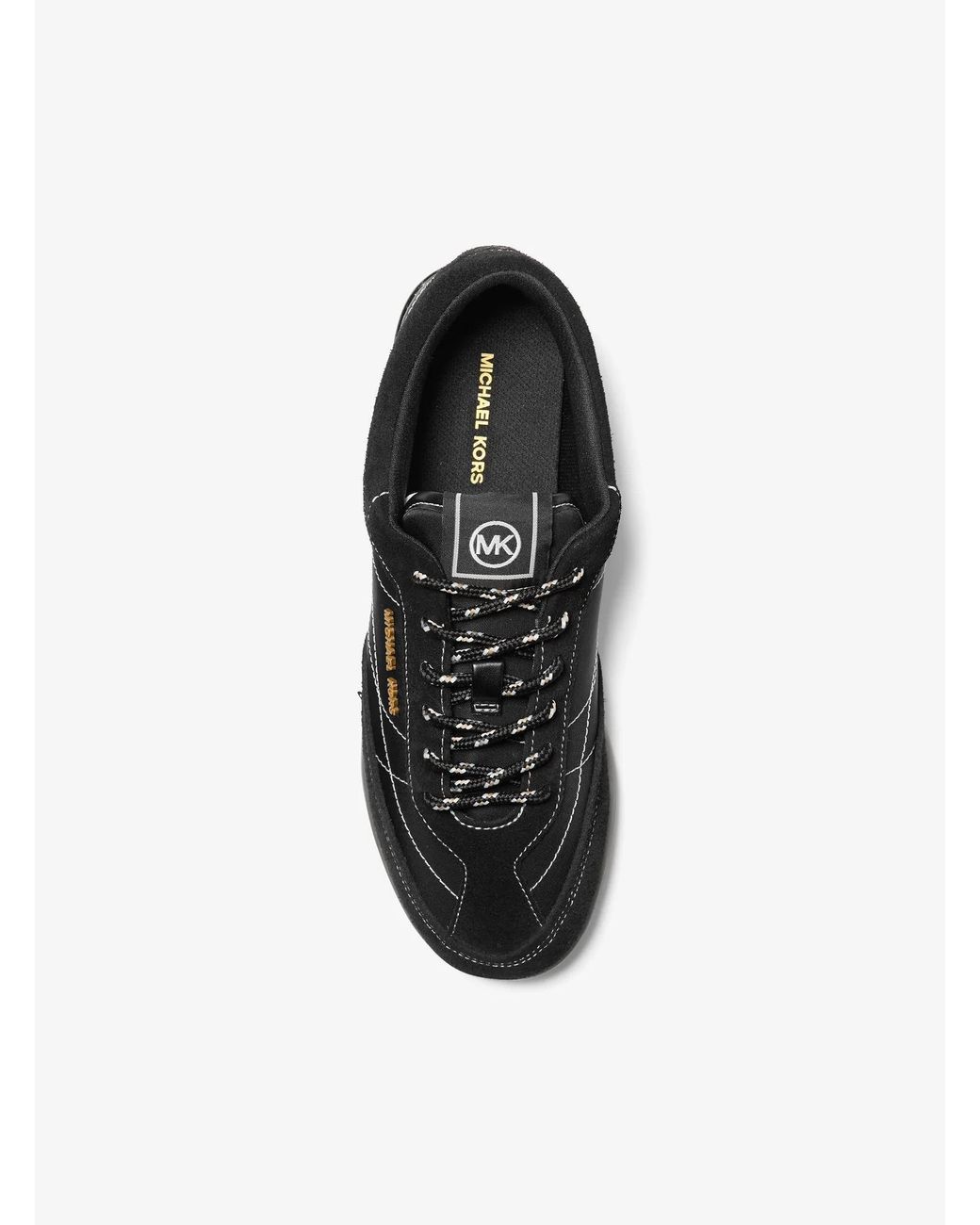 MICHAEL Michael Kors Black Mk Nolan Suede And Nylon Trainers