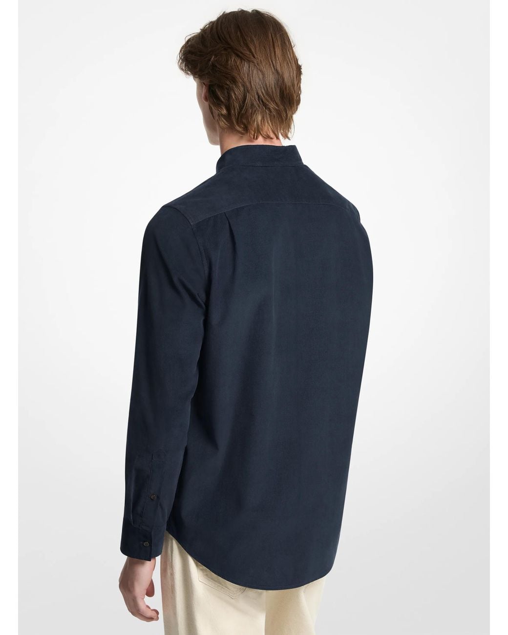 Michael Kors Blue Michael Kors Cotton Corduroy Shirt for men