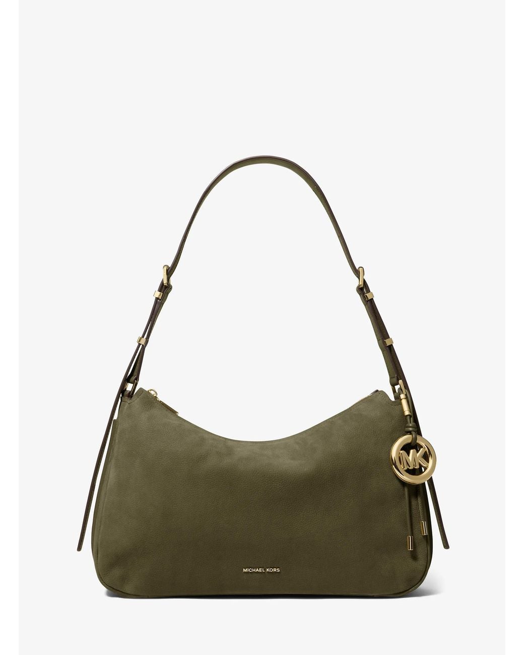 MICHAEL Michael Kors Green Michael Kors Nolita Medium Nubuck Shoulder Bag