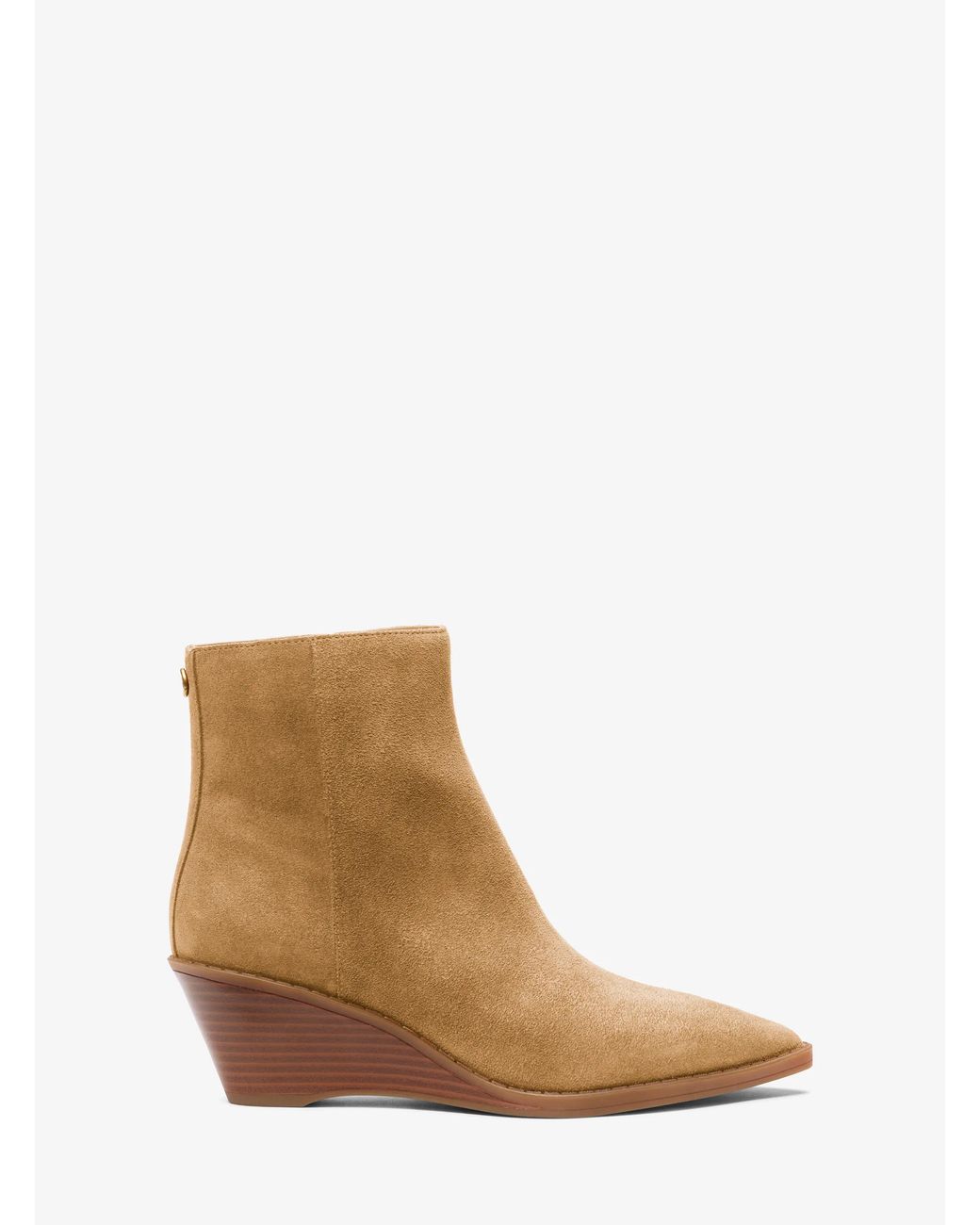MICHAEL Michael Kors White Mk Austin Suede Ankle Boot