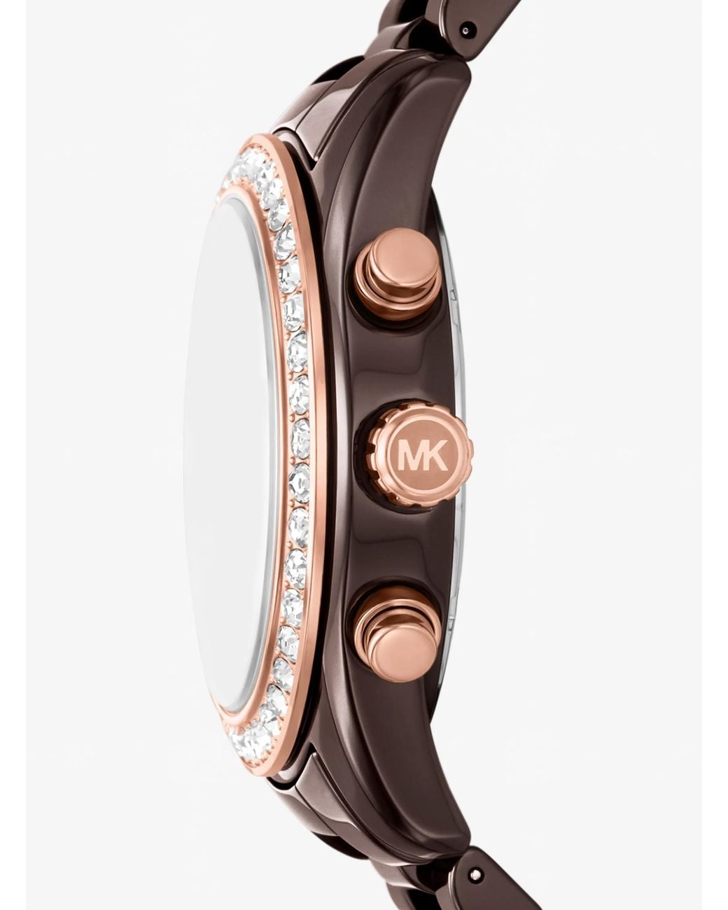 Michael Kors White Mk Lexington Pavé-Tone Ceramic Watch
