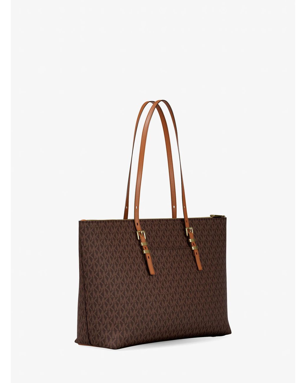 MICHAEL Michael Kors Brown Quinn Large Signature Logo Tote Bag