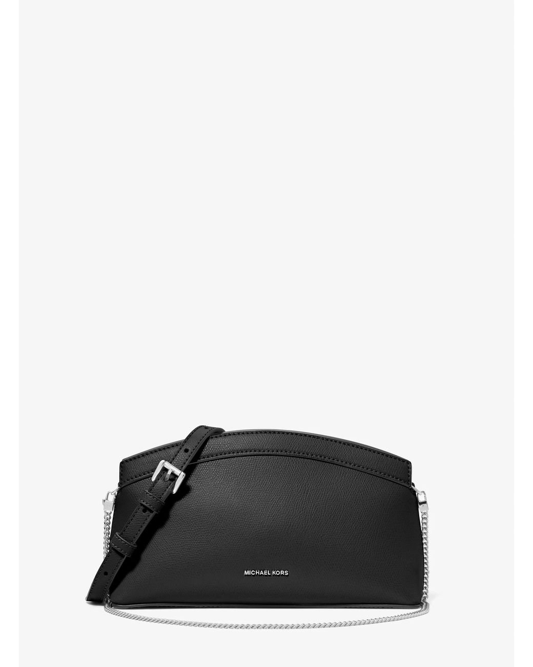 MICHAEL Michael Kors Black Mk Athena Small Leather Convertible Clutch