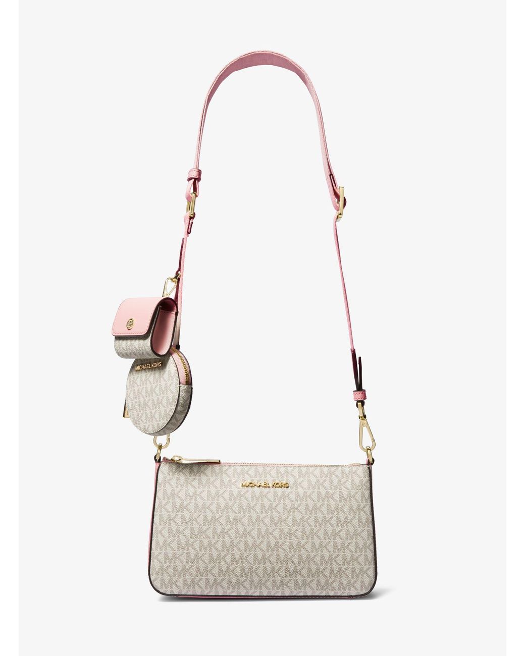 Michael Kors Jet Set Logo Crossbody Bag With Case For Apple Airpods Pro