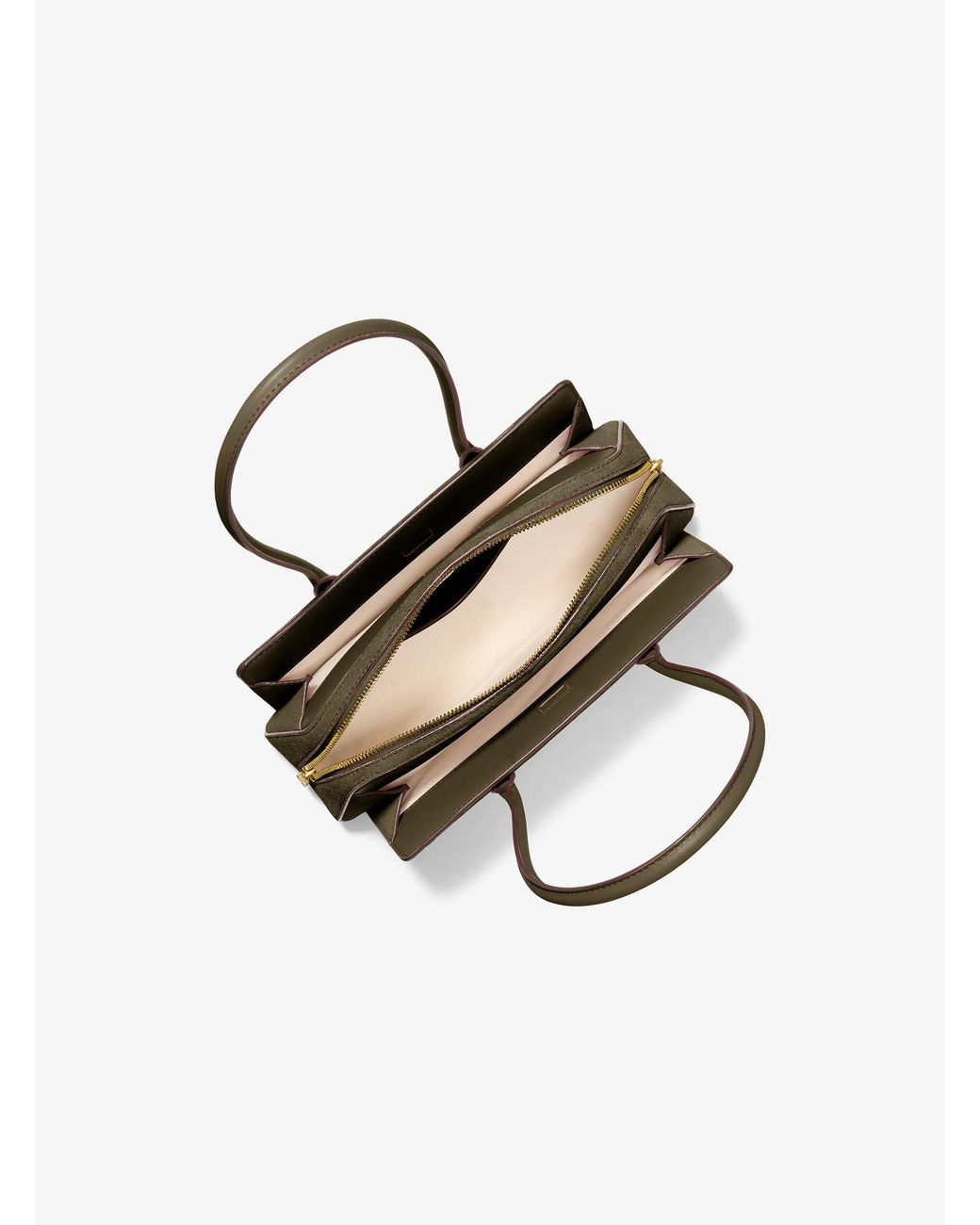 MICHAEL Michael Kors Natural Mk Laila Small Suede Shoulder Bag