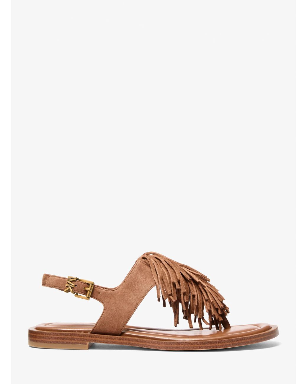MICHAEL Michael Kors Brown Michael Kors Indra Fringed Suede Sandal