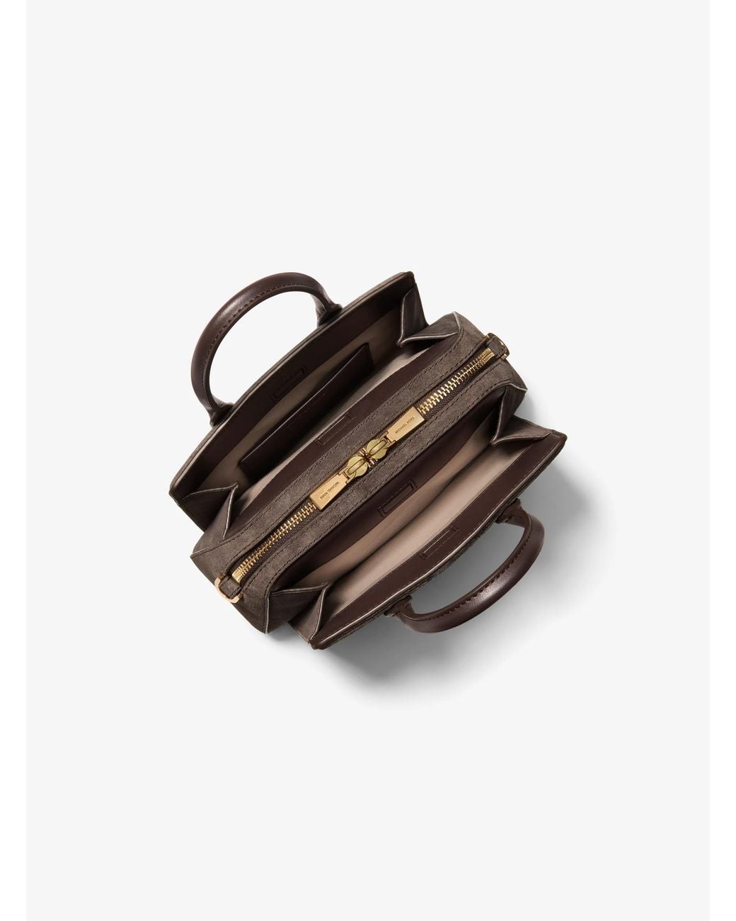 Michael Kors Brown Laila Extra-Small Suede Convertible Crossbody Bag