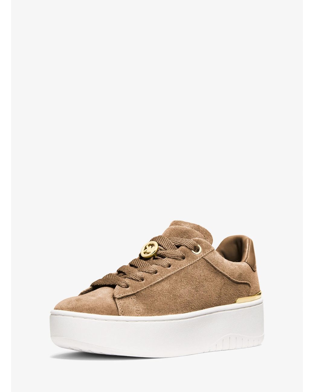 MICHAEL Michael Kors Natural Mk Dottie Suede Platform Trainers