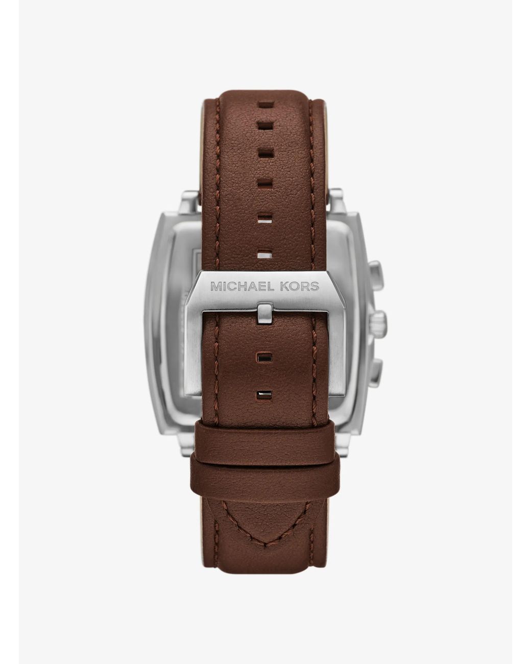 Michael Kors Blue Mk Oversized Rhys-Tone And Leather Watch for men