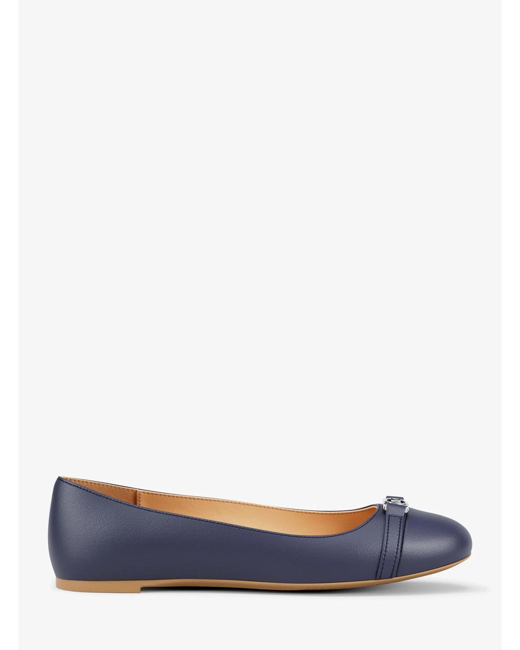 MICHAEL Michael Kors Blue Mk Mandy Leather Ballet Flat