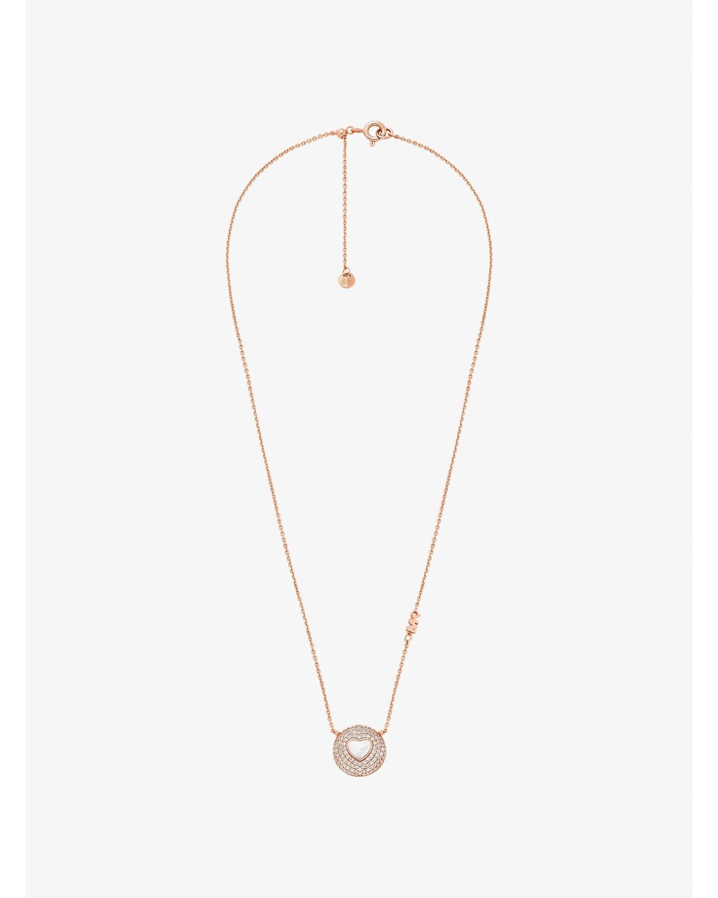Michael Kors Metallic Mk Precious Metal-Plated Pavé And Mother-Of-Pearl Heart Jewelry Gift Set