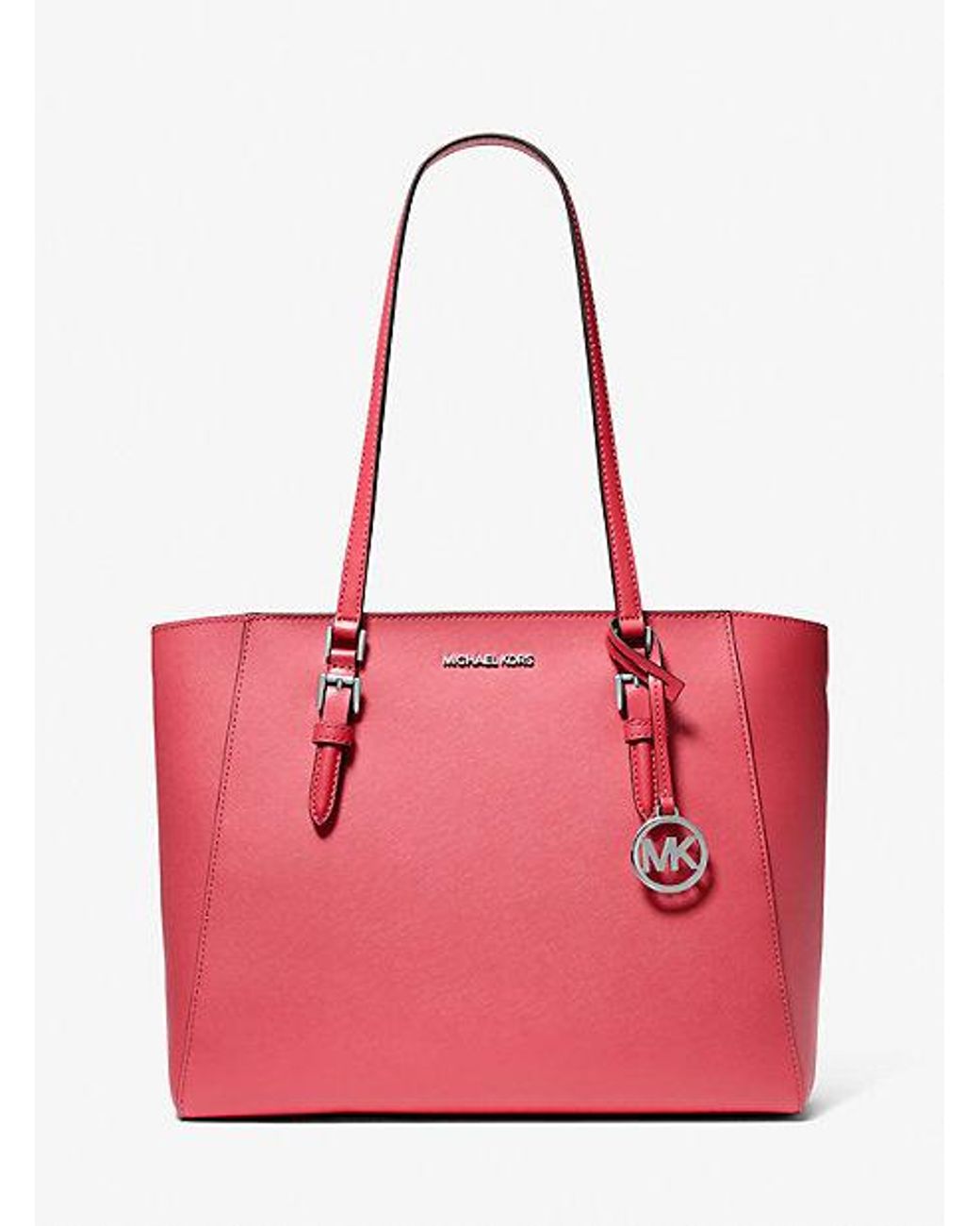Michael Kors Charlotte Large Leather And Signature Logo 3-In-1