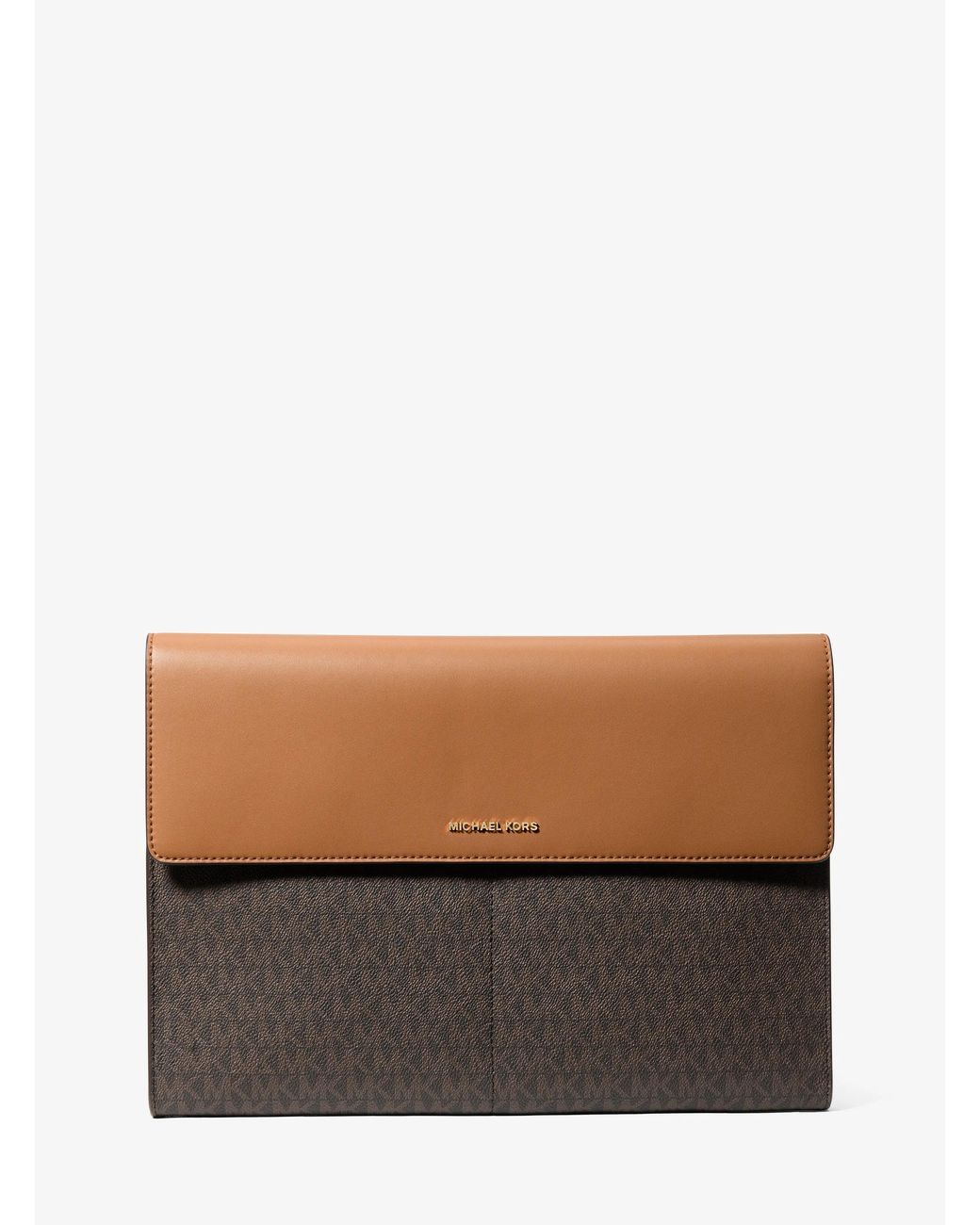 MICHAEL Michael Kors Brown Mk Jet Set Signature Logo Laptop Case