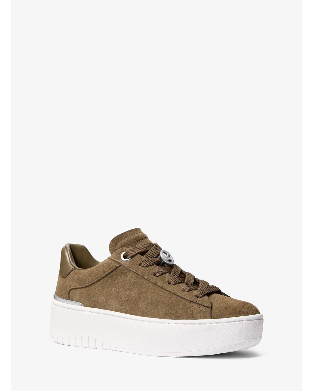 MICHAEL Michael Kors Green Mk Dottie Suede Platform Trainers
