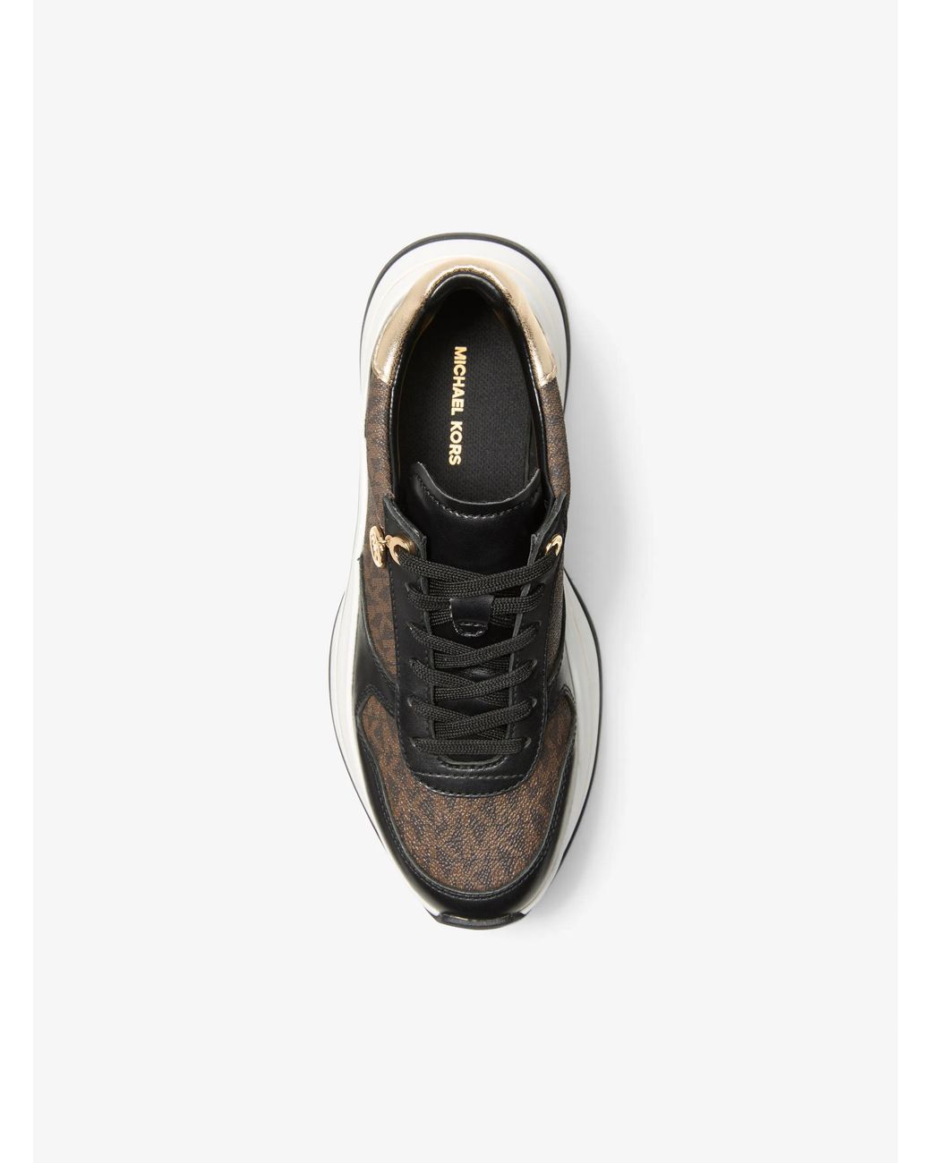 MICHAEL Michael Kors White Mk Arla Leather And Suede Trainer