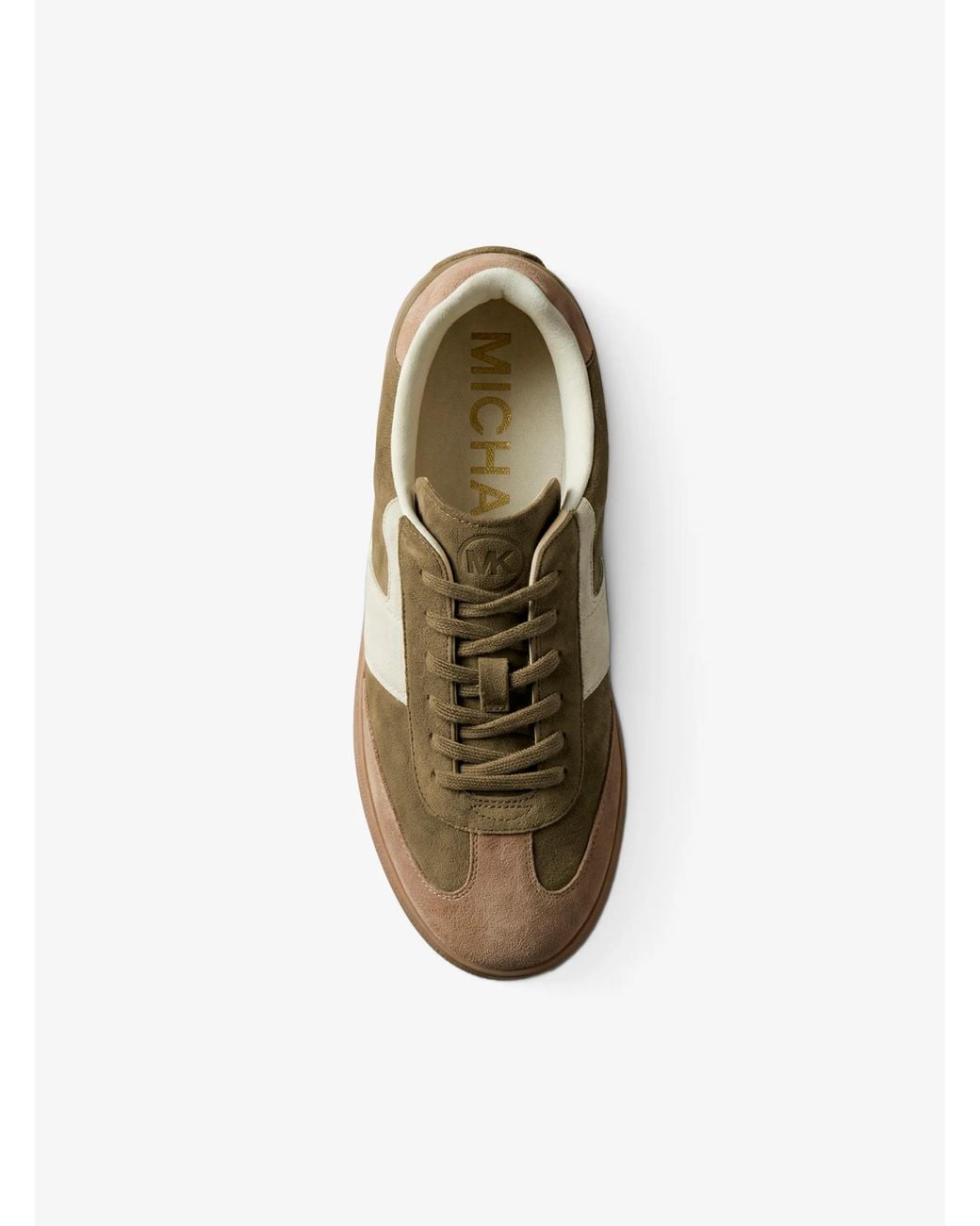 MICHAEL Michael Kors Natural Michael Kors Jovie Color-Block Suede Sneaker