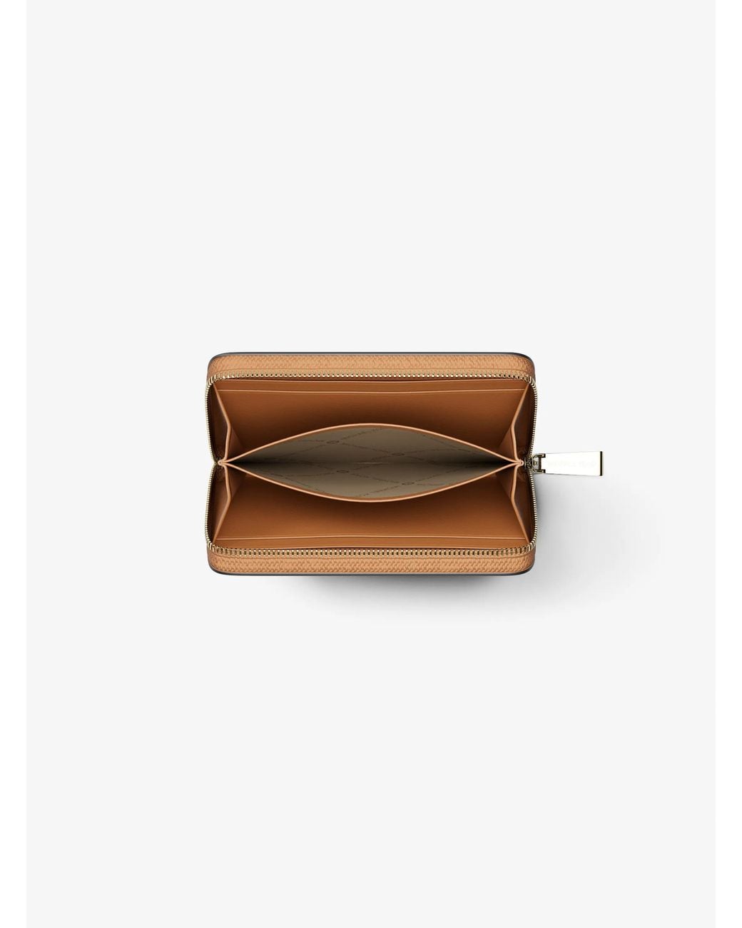 MICHAEL Michael Kors Brown Small Pebbled Leather Wallet