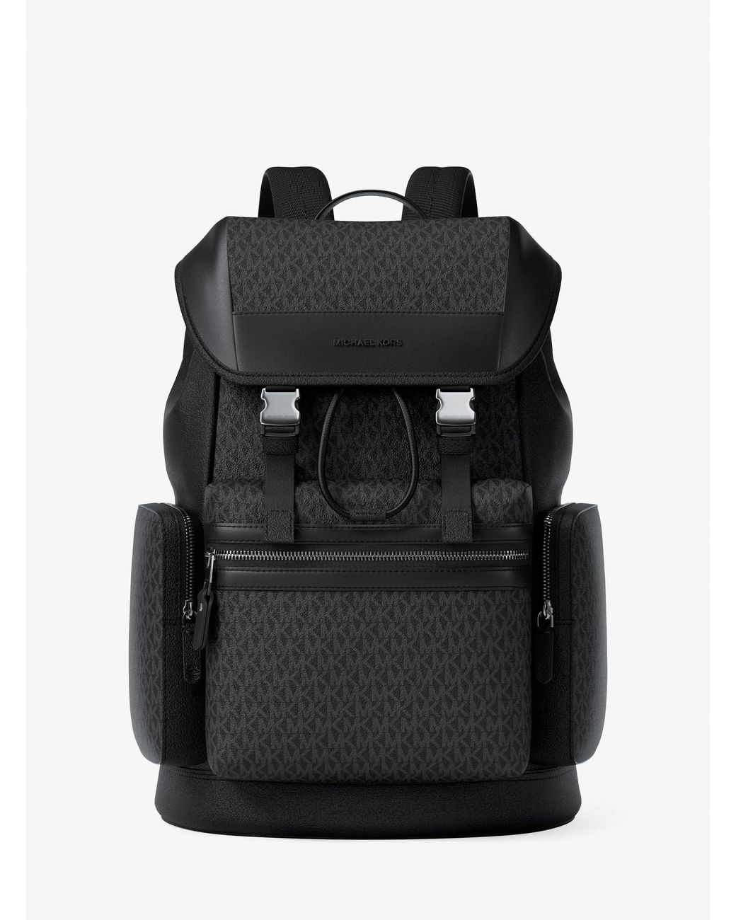 Michael Kors Black Mk Jet Set Signature Logo Backpack for men