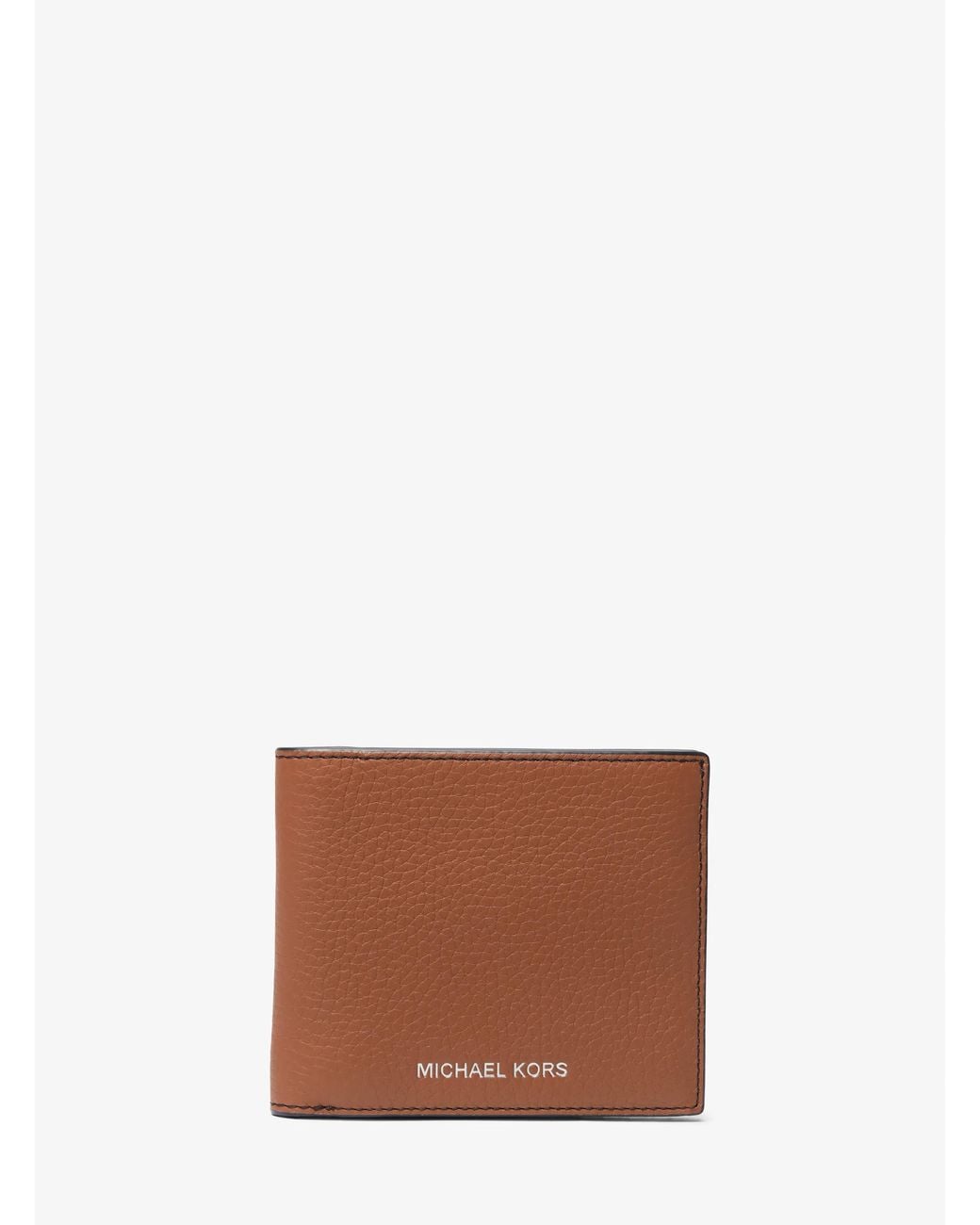 Michael Kors White Cooper Pebbled Leather Billfold Wallet for men
