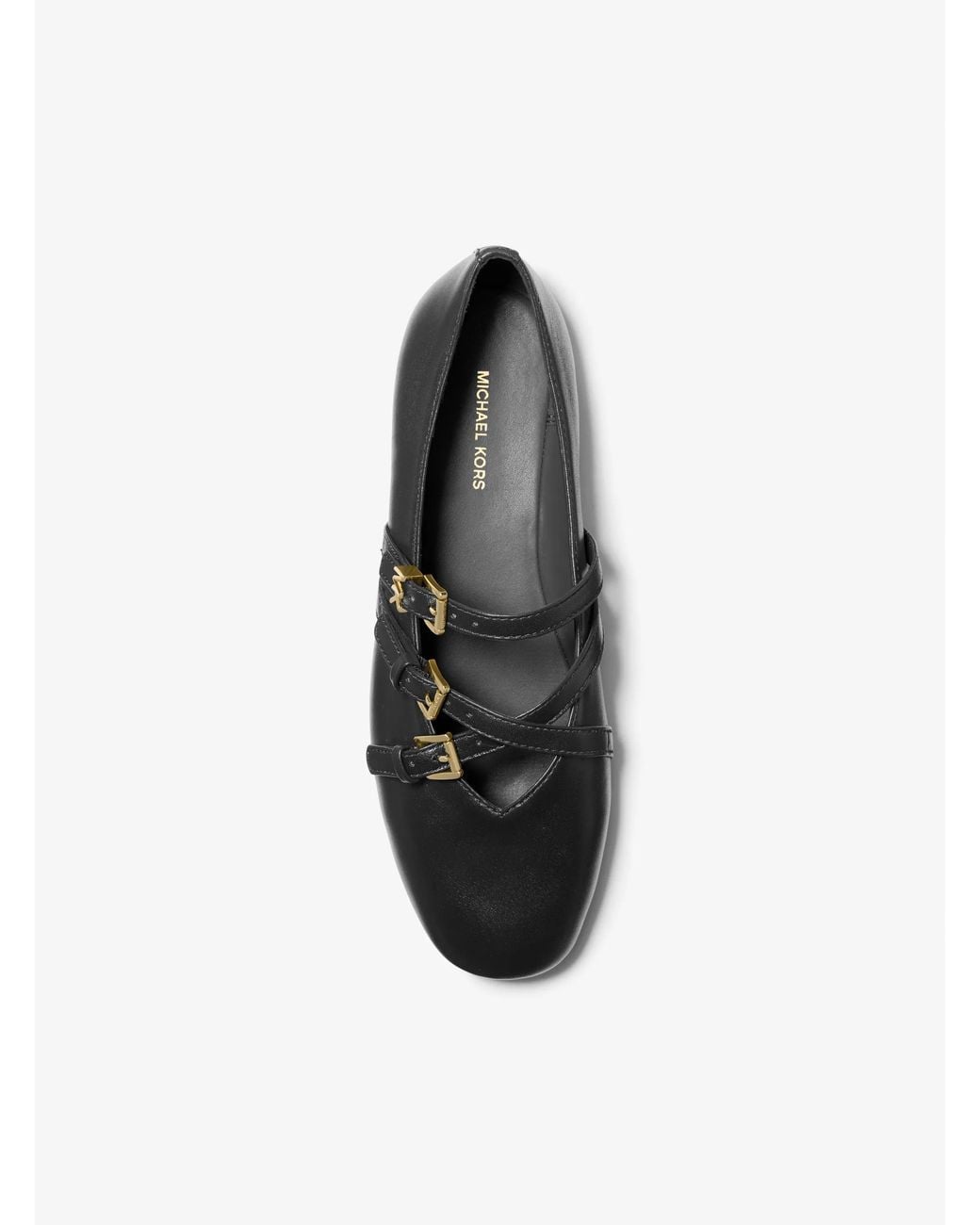 MICHAEL Michael Kors White Michael Kors Indy Flex Leather Ballet Flat