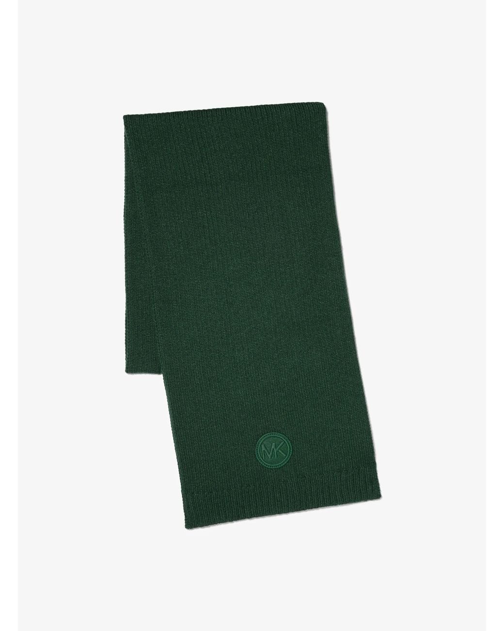 Michael Kors Green Mk Knit Scarf for men