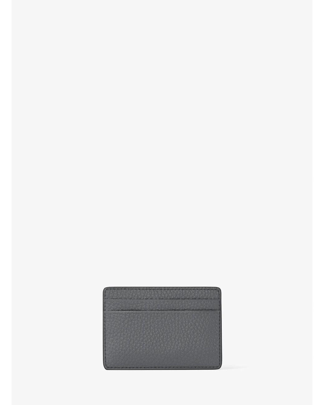 MICHAEL Michael Kors White Mk Pebbled Leather Card Case