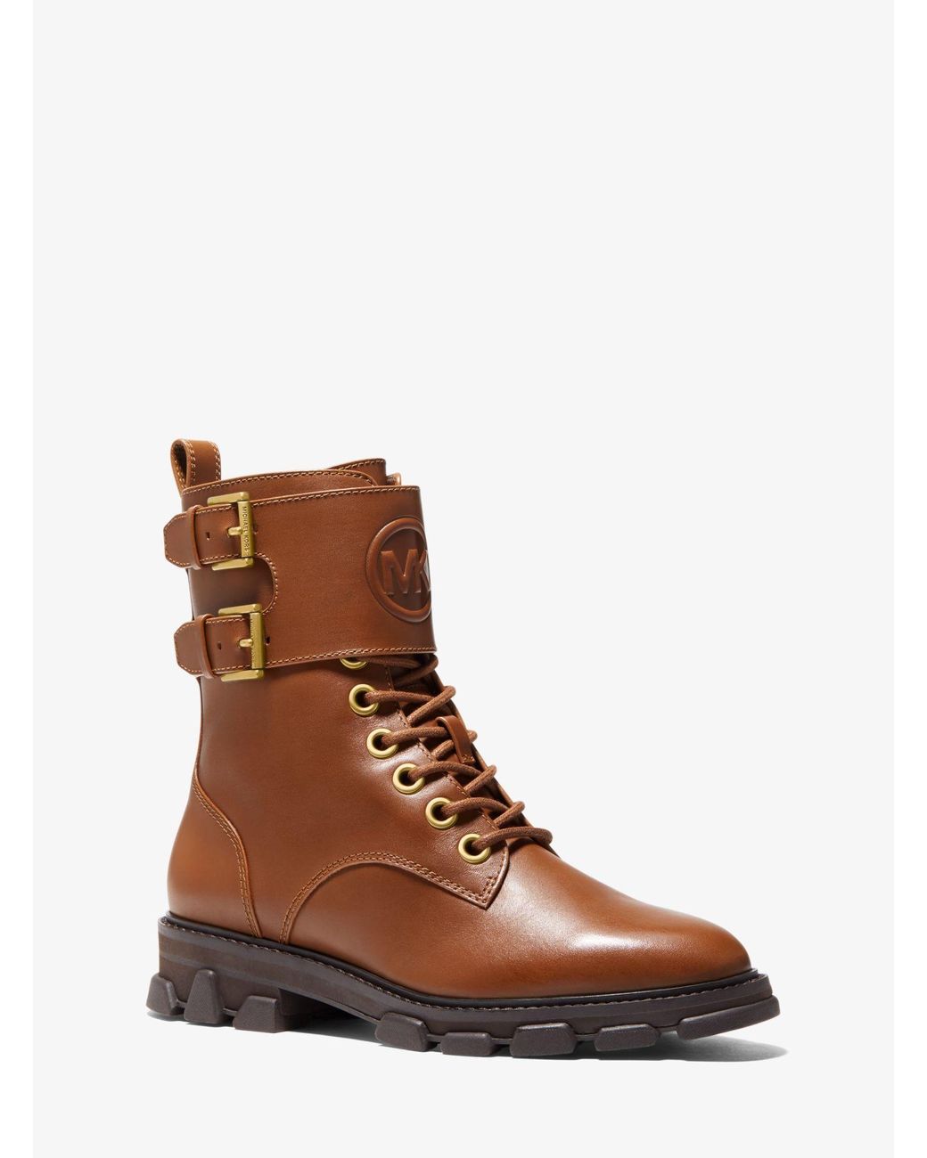 michael kors green combat boots