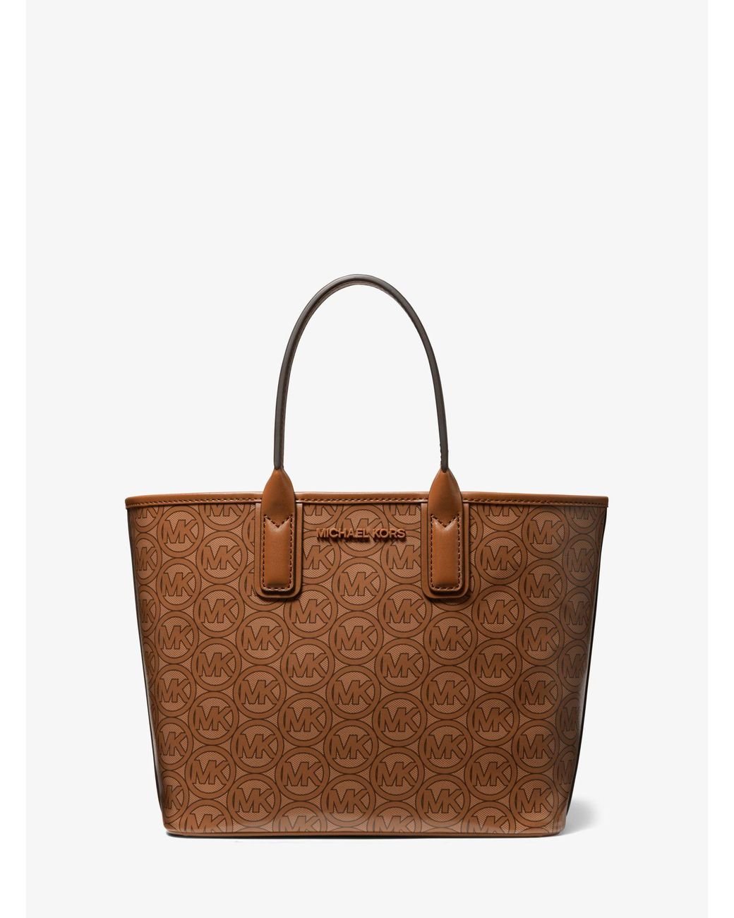 Michael Kors Jodie Small Logo Jacquard Tote Bag in Brown | Lyst Canada