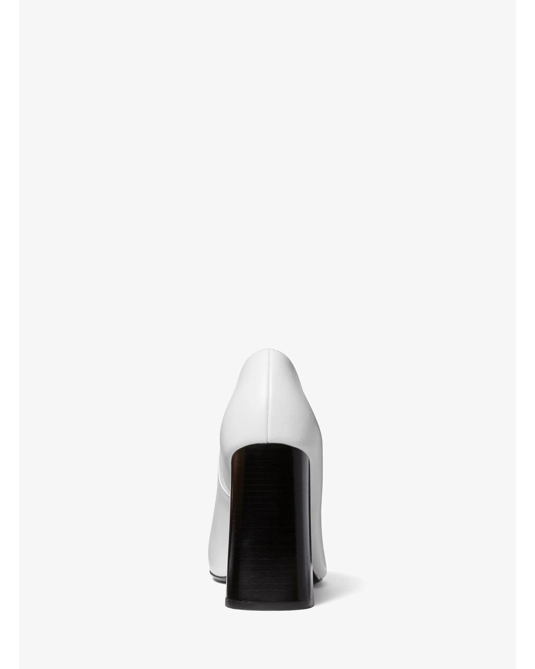 Michael Kors White Michael Kors Sofia High Throat Leather Pump
