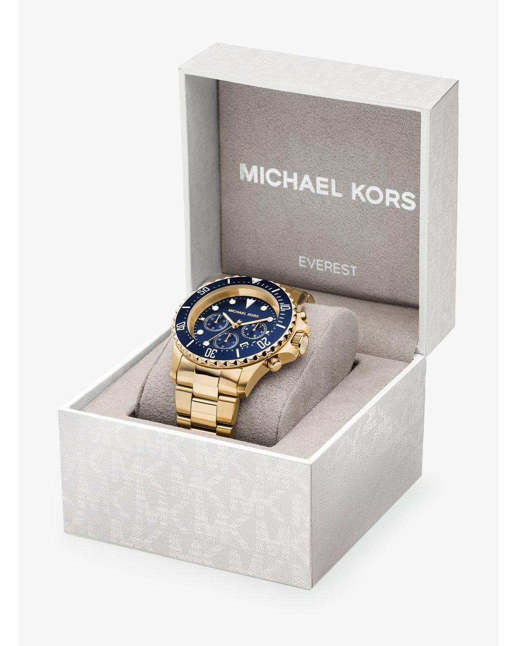 Michael Kors Oversized Everest Gold-tone Watch in Blue for Men | Lyst