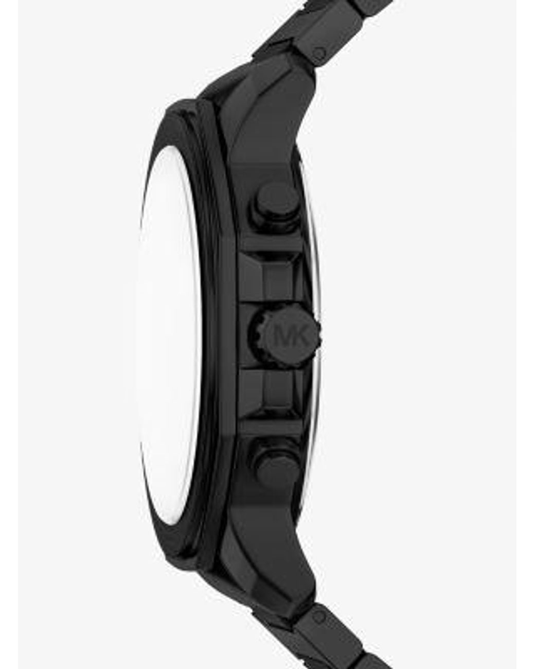 Michael Kors Black Oversized Prescott-Tone Watch for men