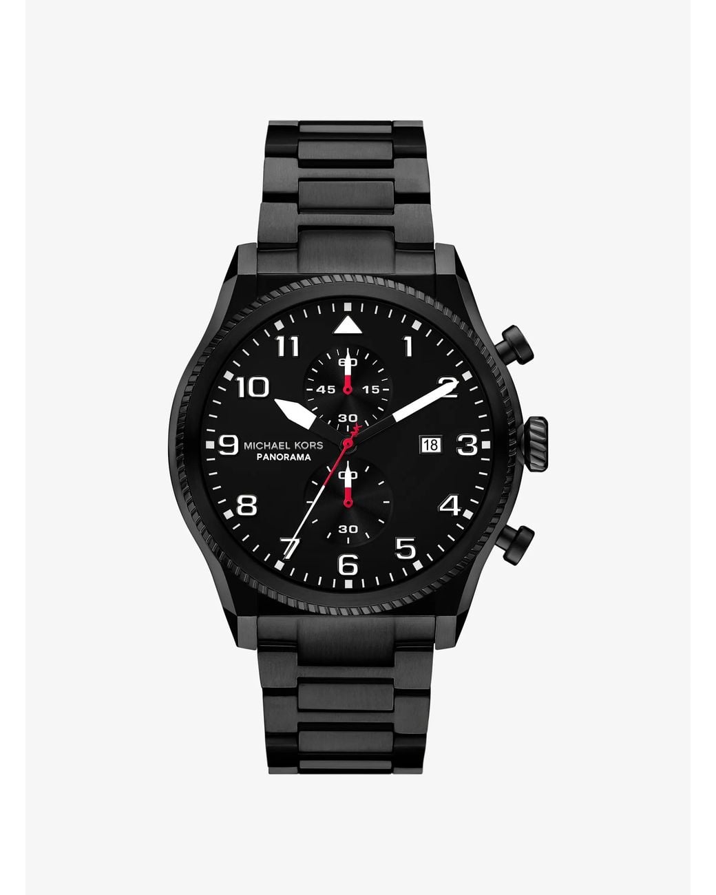 Michael Kors Black Oversized Panorama-Tone Watch for men