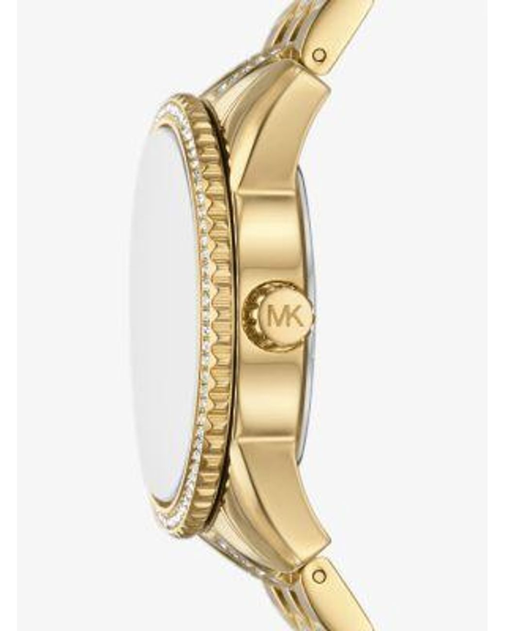 Michael Kors Metallic Mk Mini Bryant Pavé Logo-Tone Watch