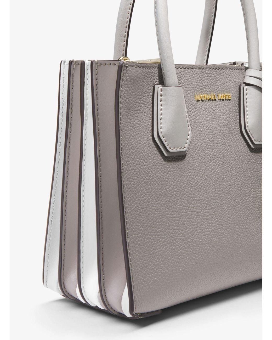 Michael kors mercer store pebbled leather accordion crossbody
