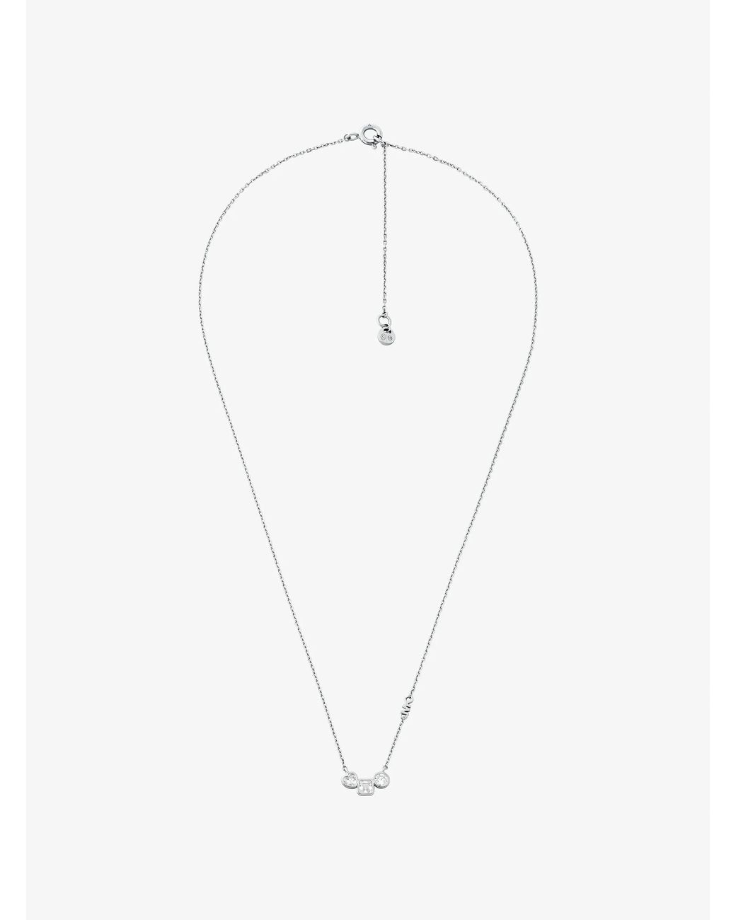 Michael Kors White Mk Precious Metal-Plated Necklace And Earrings Set