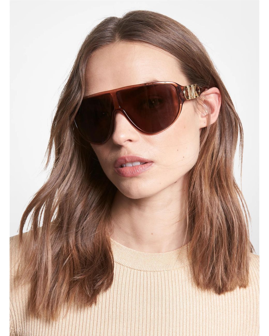 Michael Kors Brown Empire Shield Sunglasses