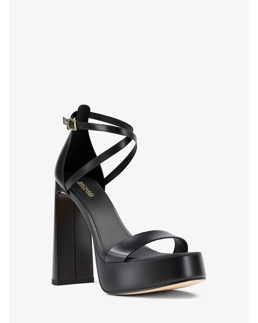 MICHAEL Michael Kors Black Michael Kors Cami Leather Platform Sandal