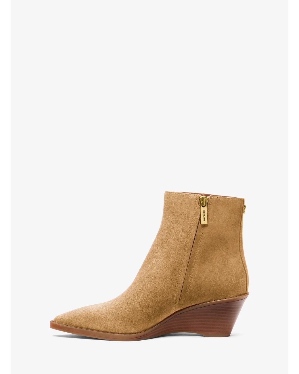 MICHAEL Michael Kors White Mk Austin Suede Ankle Boot