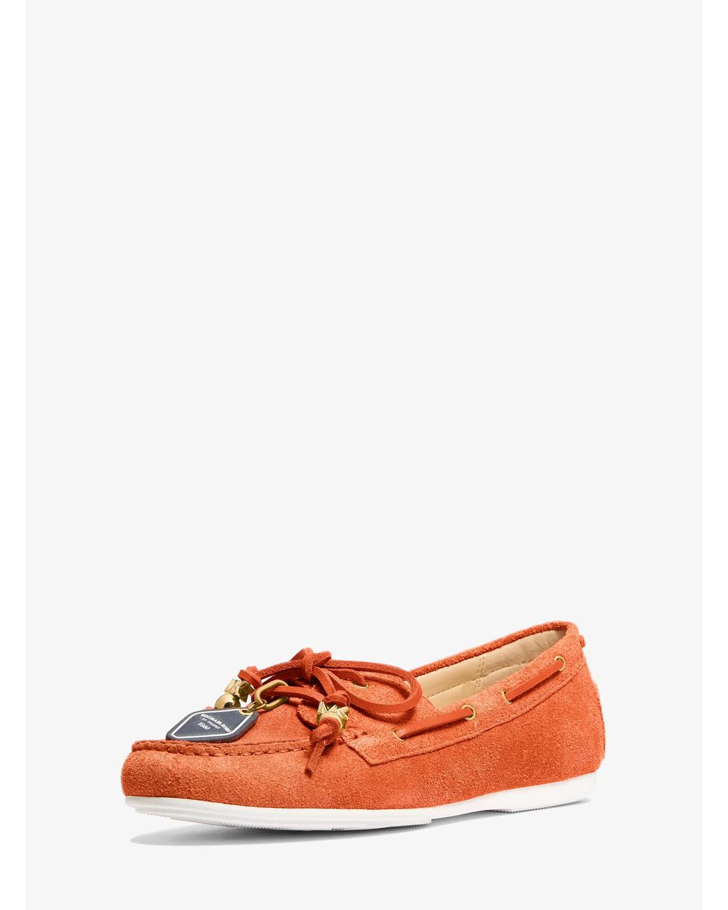 MICHAEL Michael Kors Red Mk Fallon Suede Moccasin