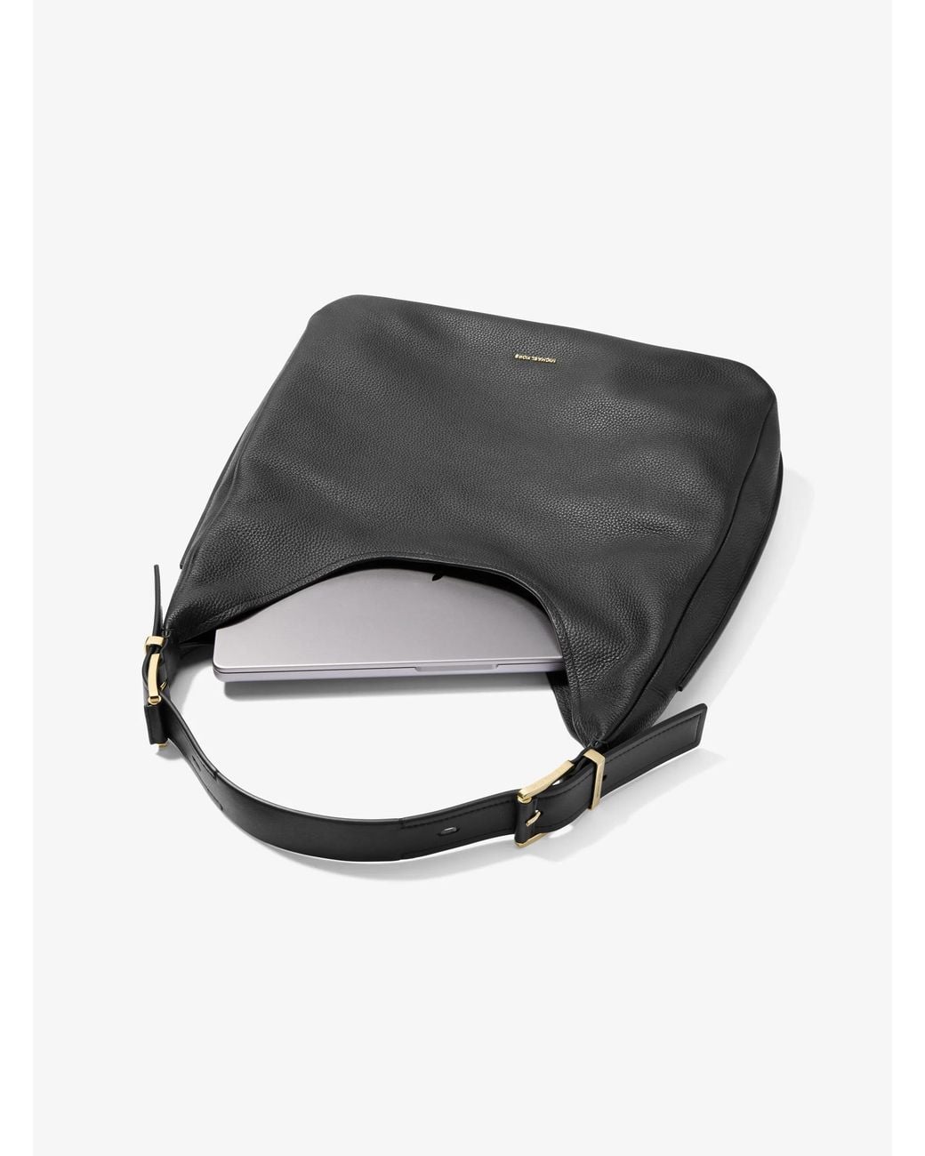 Michael Kors Black Mk Nolita Large Pebbled Leather Hobo Shoulder Bag