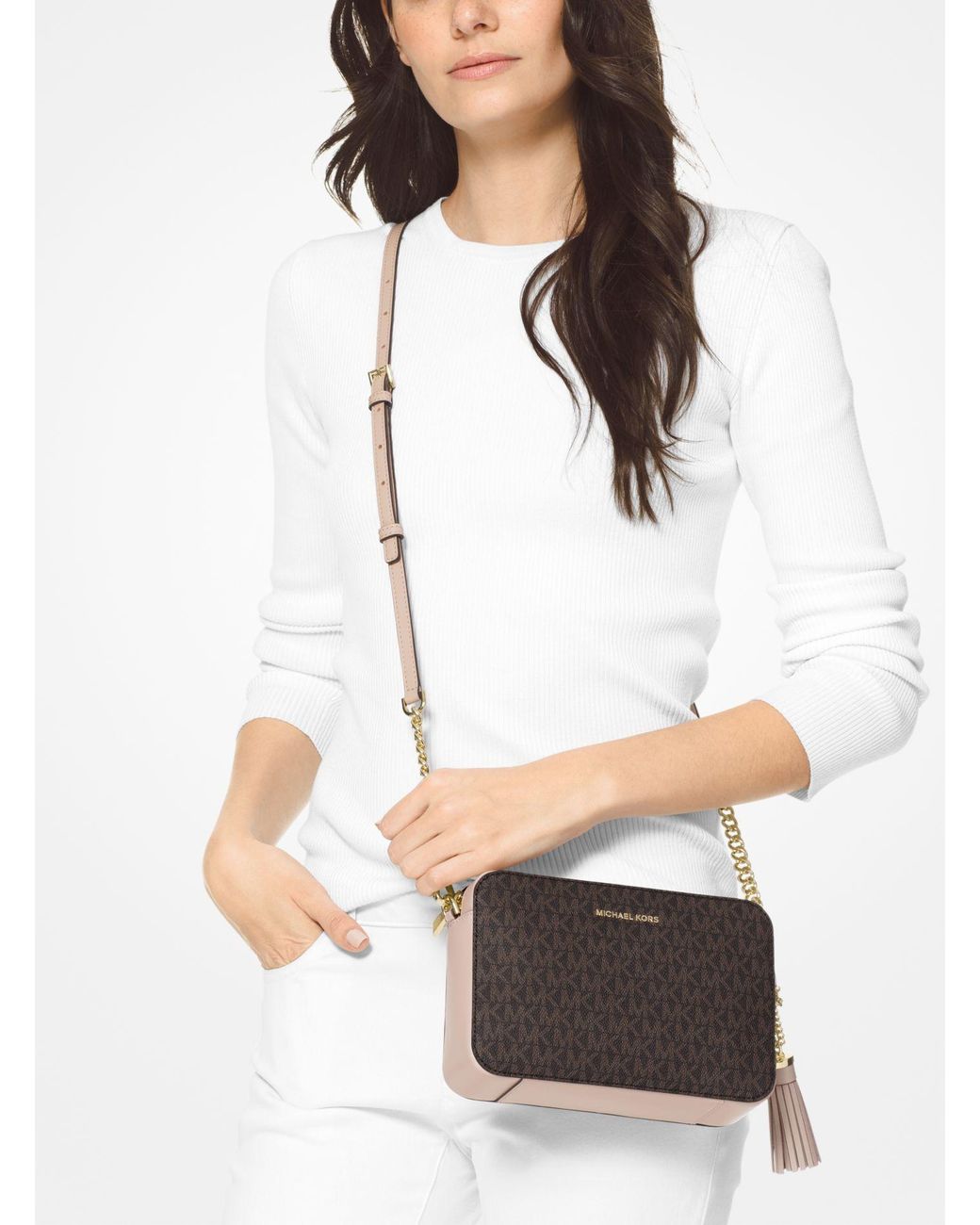 ginny medium logo crossbody bag