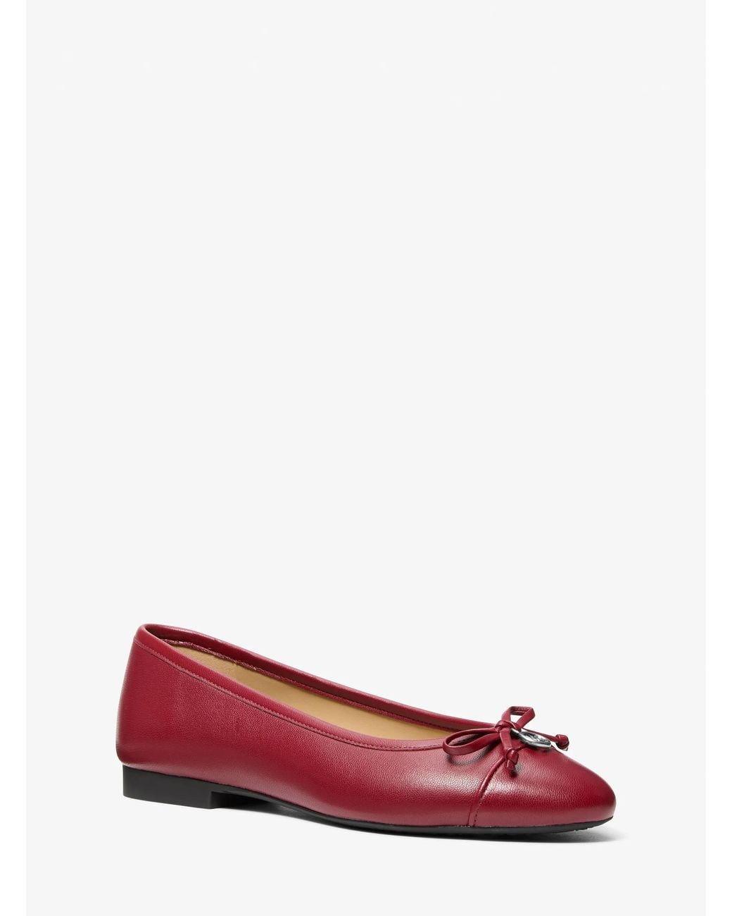 MICHAEL Michael Kors Red Mk Piper Flex Leather Ballet Flat